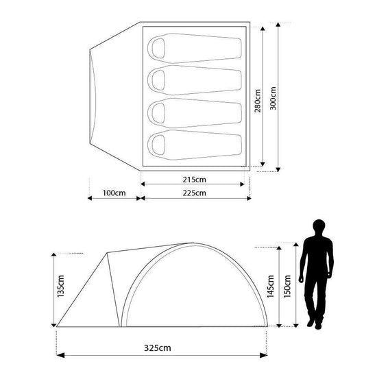 Cairns 4 Man Deluxe Tent
