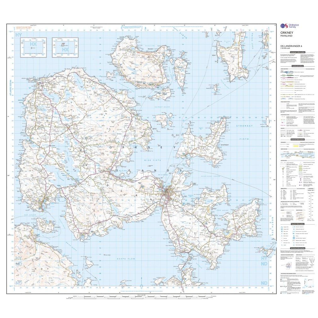 Landranger 6 Orkney Mainland Map With Digital Version