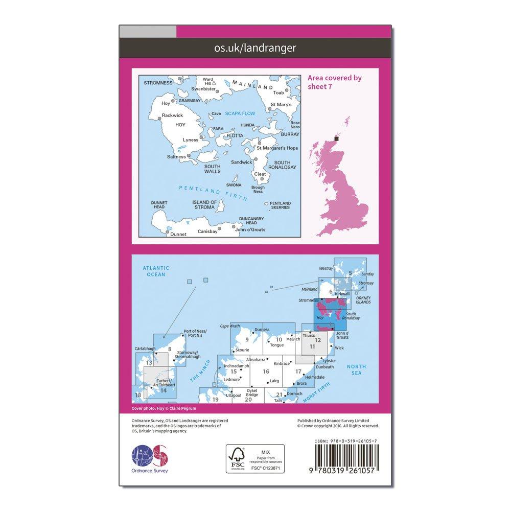 Landranger 7 Orkney Southern Isles Map With Digital Version