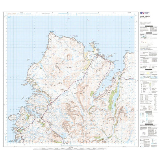 Landranger 9 Cape Wrath Map
