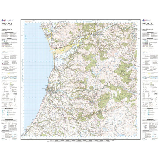 Landranger 135 Aberystwyth & Machynlleth Map With Digital Version
