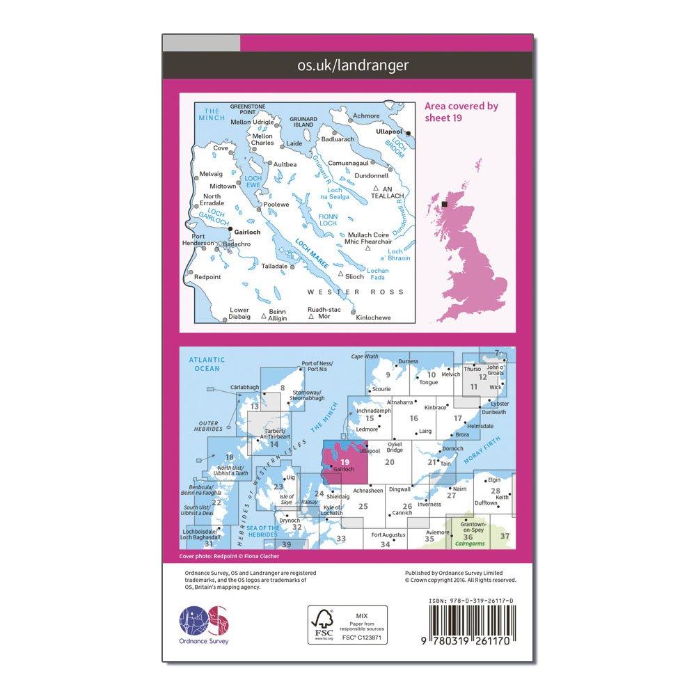 Landranger 19 Gairloch & Ullapool Map