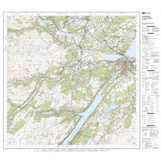 Landranger 26 Inverness & Loch Ness, Strathglass Map With Digital Version