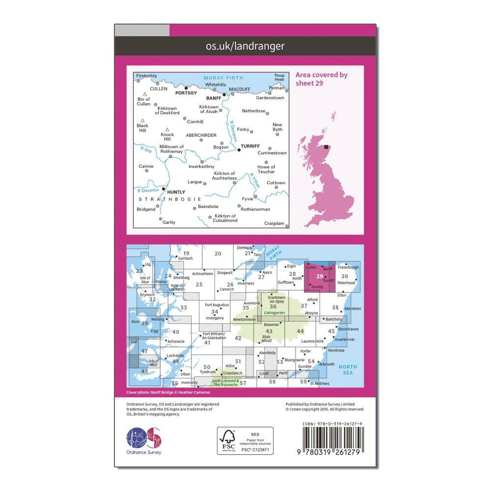 Landranger 29 Banff & Huntly Map