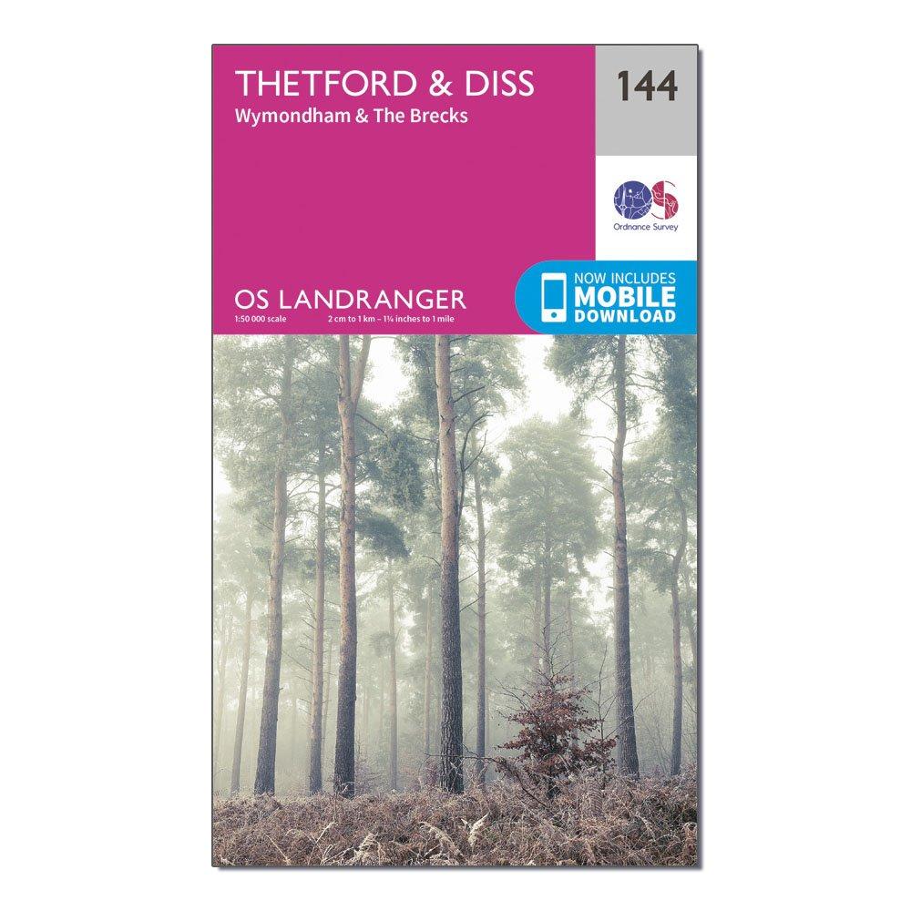 Landranger 144 Thetford & Diss, Breckland & Wymondham Map With Digital Version