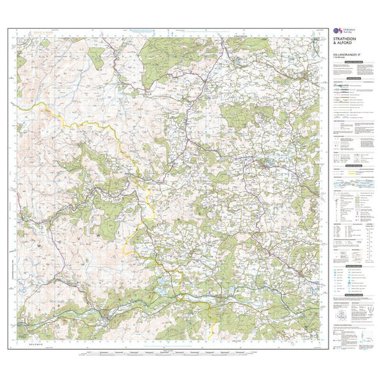 Landranger 37 Strathdon & Alford Map With Digital Version