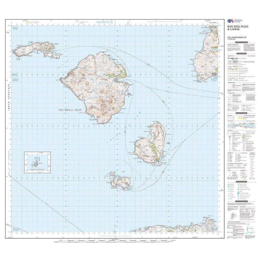 Landranger 39 Rum, Eigg & Muck Map With Digital Version