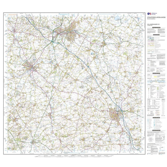 Landranger 151 Stratford-upon-Avon, Warwick & Banbury Map With Digital Version