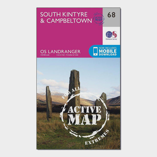 Landranger Active 68 South Kintyre & Campbeltown Map With Digital Version