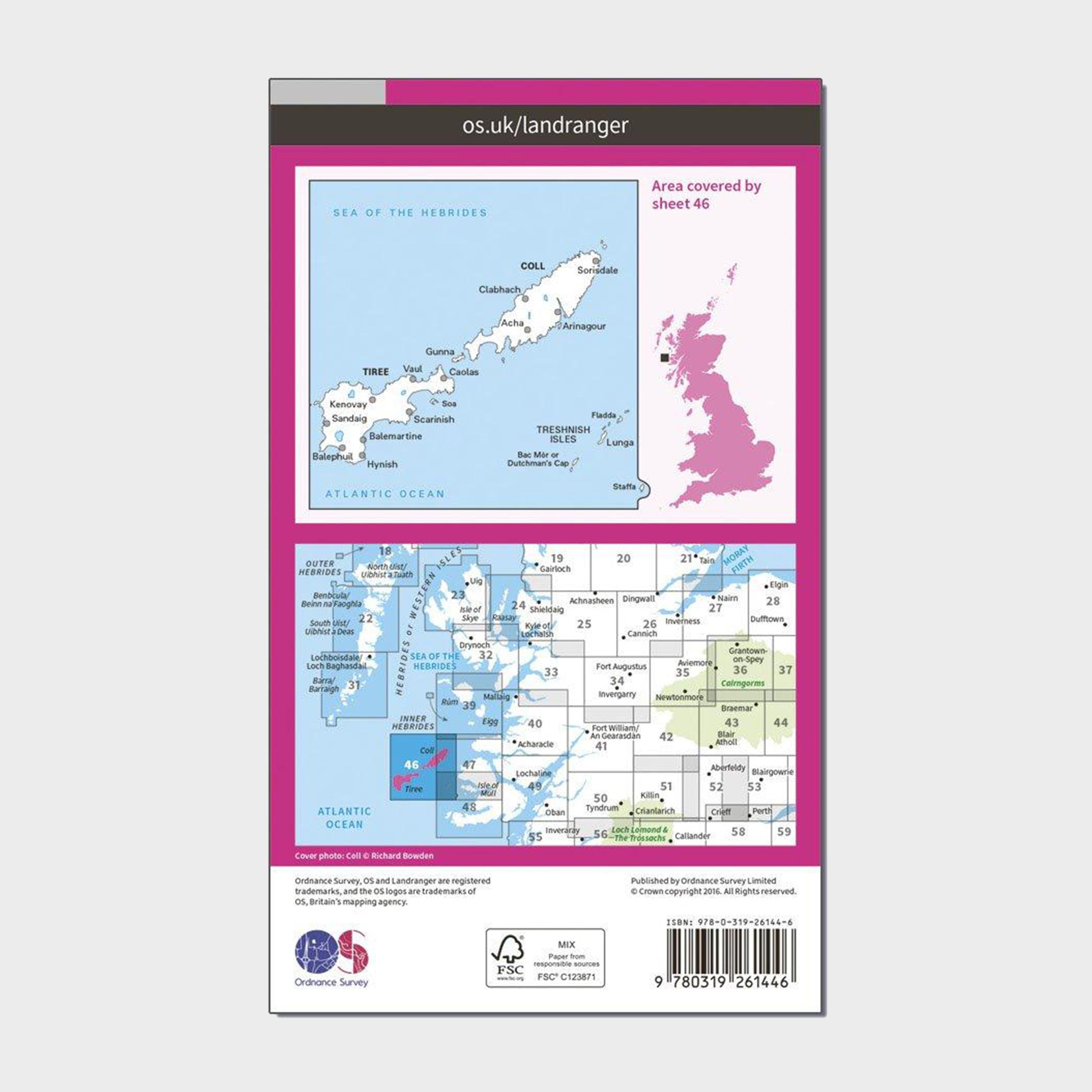 Landranger 46 Coll & Tiree Map With Digital Version