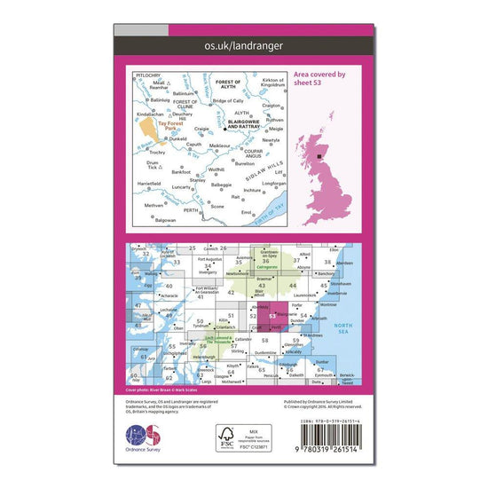 Landranger 53 Blairgowrie & Forest of Alyth Map With Digital Version