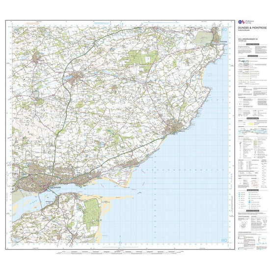 Landranger 54 Dundee & Montrose, Forfar & Arbroath Map With Digital Version