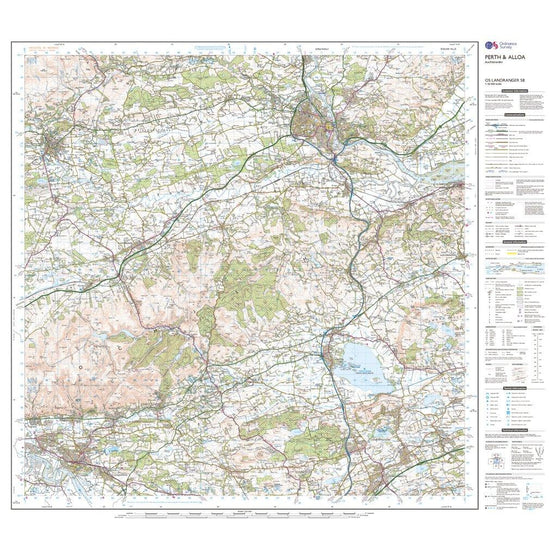 Landranger 58 Perth & Alloa, Auchterarder Map With Digital Version