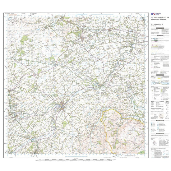 Landranger Active 74 Kelso & Coldstream, Jedburgh & Duns Map With Digital Version