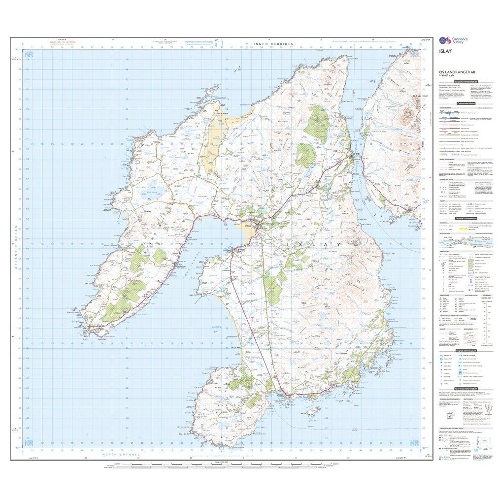 Landranger 60 Islay Map With Digital Version