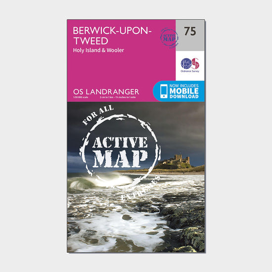 Landranger Active 75 Berwick-upon-Tweed Map With Digital Version