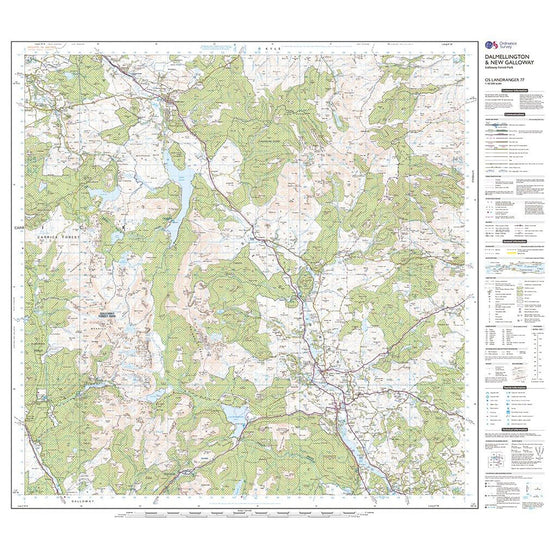 Landranger Active 77 Dalmellington & New Galloway, Galloway Forest Park Map With Digital Version
