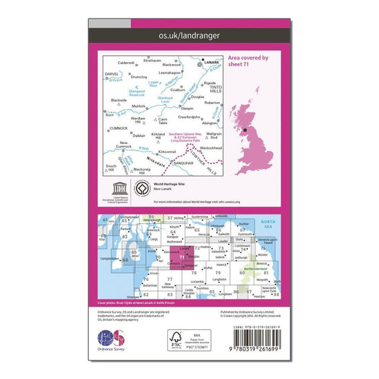 Landranger 71 Lanark & Upper Nithsdale Map With Digital Version