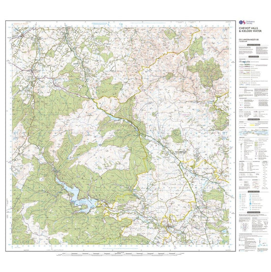 Landranger Active 80 Cheviot Hills & Kielder Water Map With Digital Version