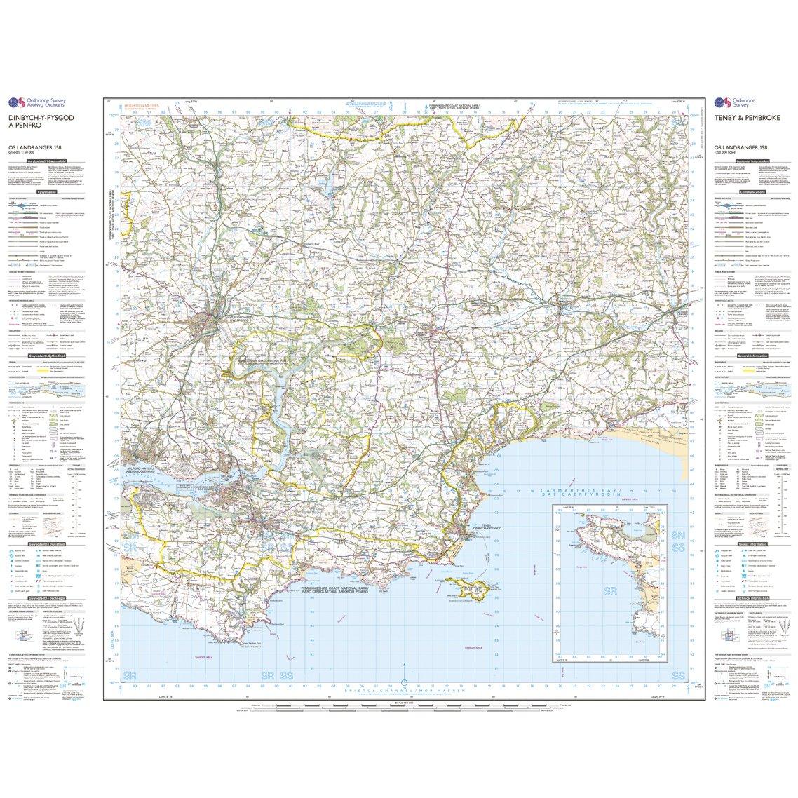 OS Landranger 158 Tenby & Pembroke Map