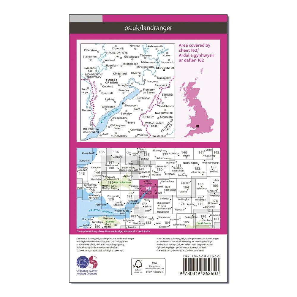 Landranger 162 Gloucester & Forest of Dean Map With Digital Version