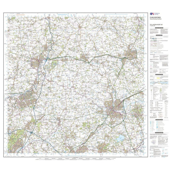 Landranger 167 Chelmsford, Harlow & Bishop's Stortford Map With Digital Version