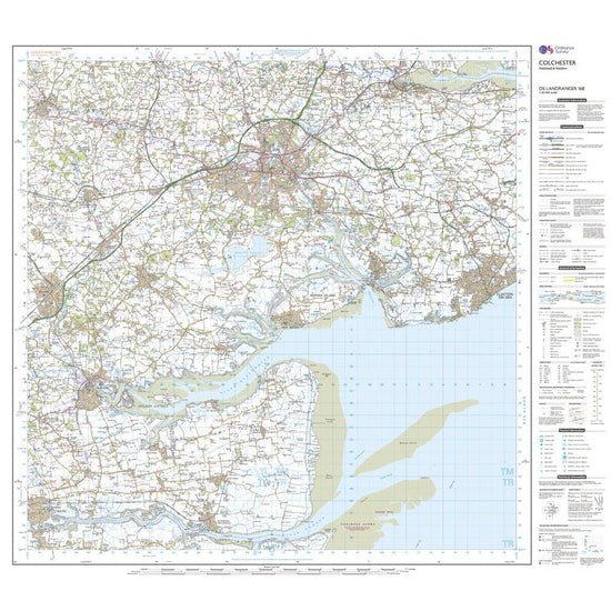 Landranger 168 Colchester Map