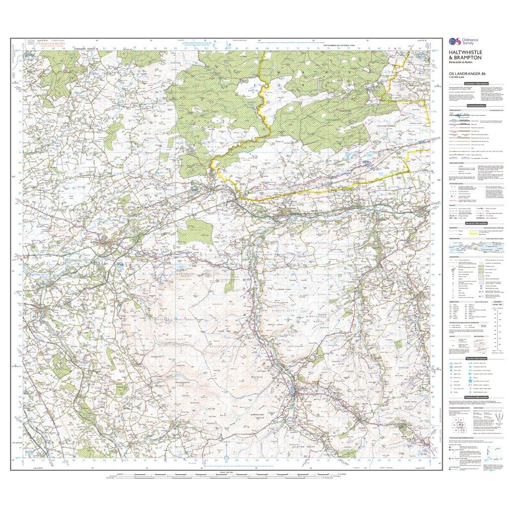 Landranger Active 86 Haltwhistle & Brampton, Bewcastle & Alston Map With Digital Version