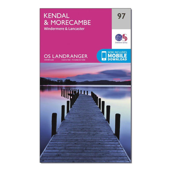 Landranger 97 Kendal, Morecambe, Windermere & Lancaster Map With Digital Version