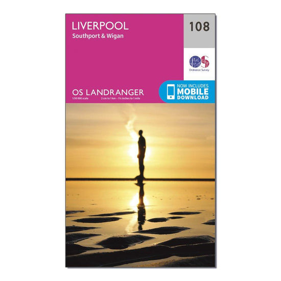 Landranger 108 Liverpool, Southport & Wigan Map With Digital Version