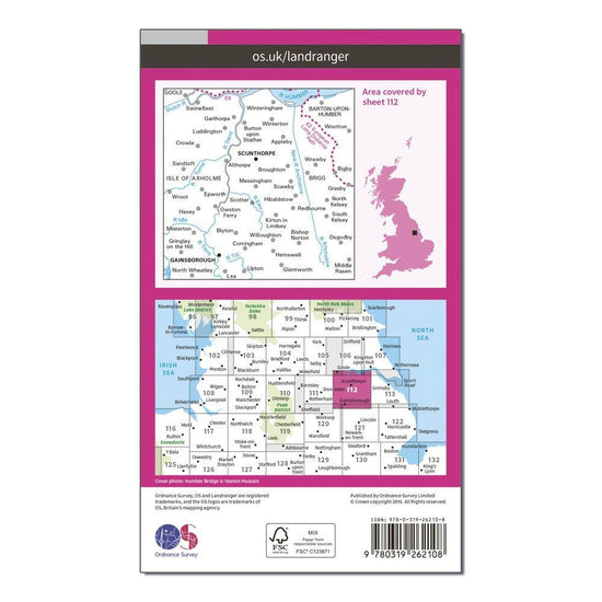 Landranger 112 Scunthorpe & Gainsborough Map