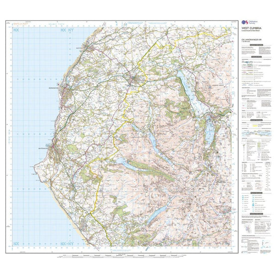 Landranger Active 89 West Cumbria, Cockermouth & Wast Water Map With Digital Version