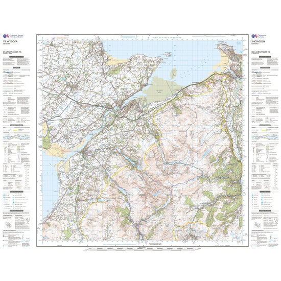OS Landranger 115 Snowdon & Caernarfon Map