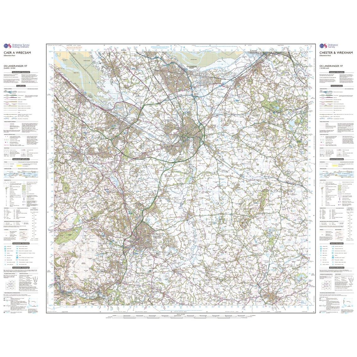 Landranger 117 Chester & Wrexham Map