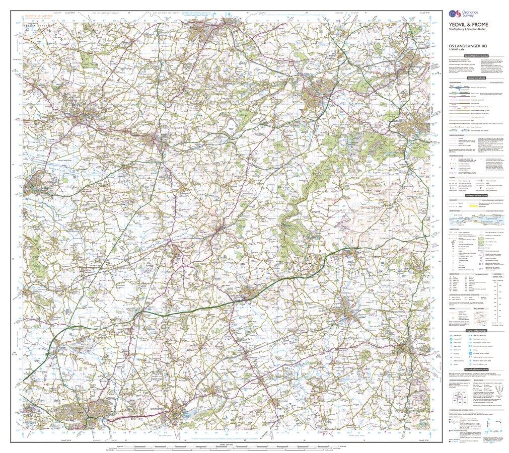 Landranger 183 Yeovil & Frome Map With Digital Version