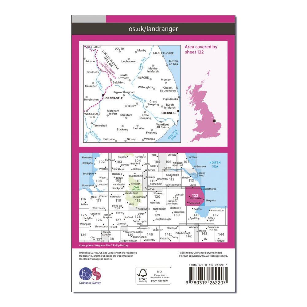 Landranger 122 Skegness & Horncastle Map With Digital Version