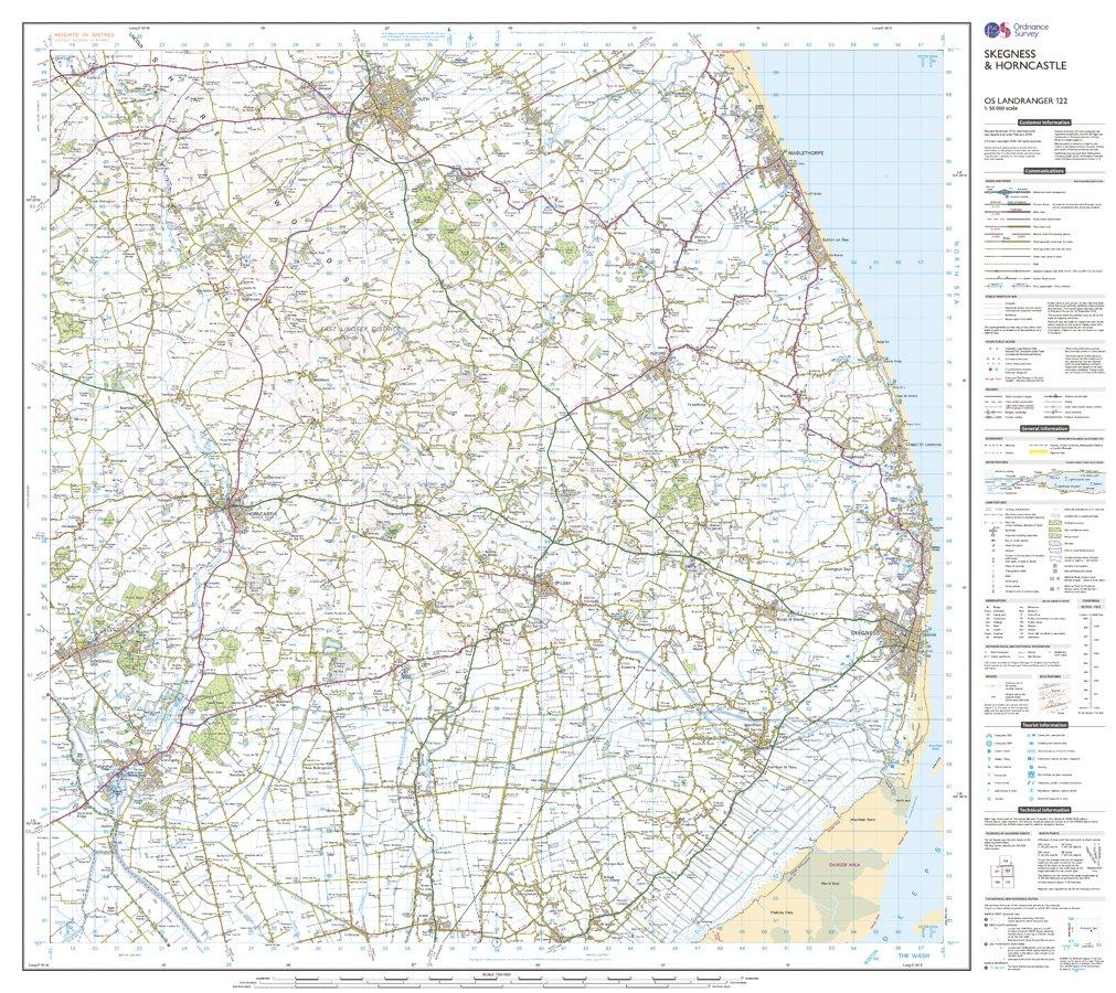 Landranger 122 Skegness & Horncastle Map With Digital Version