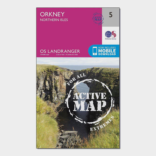 Landranger Active 5 Orkney Northern Isles Map With Digital Version