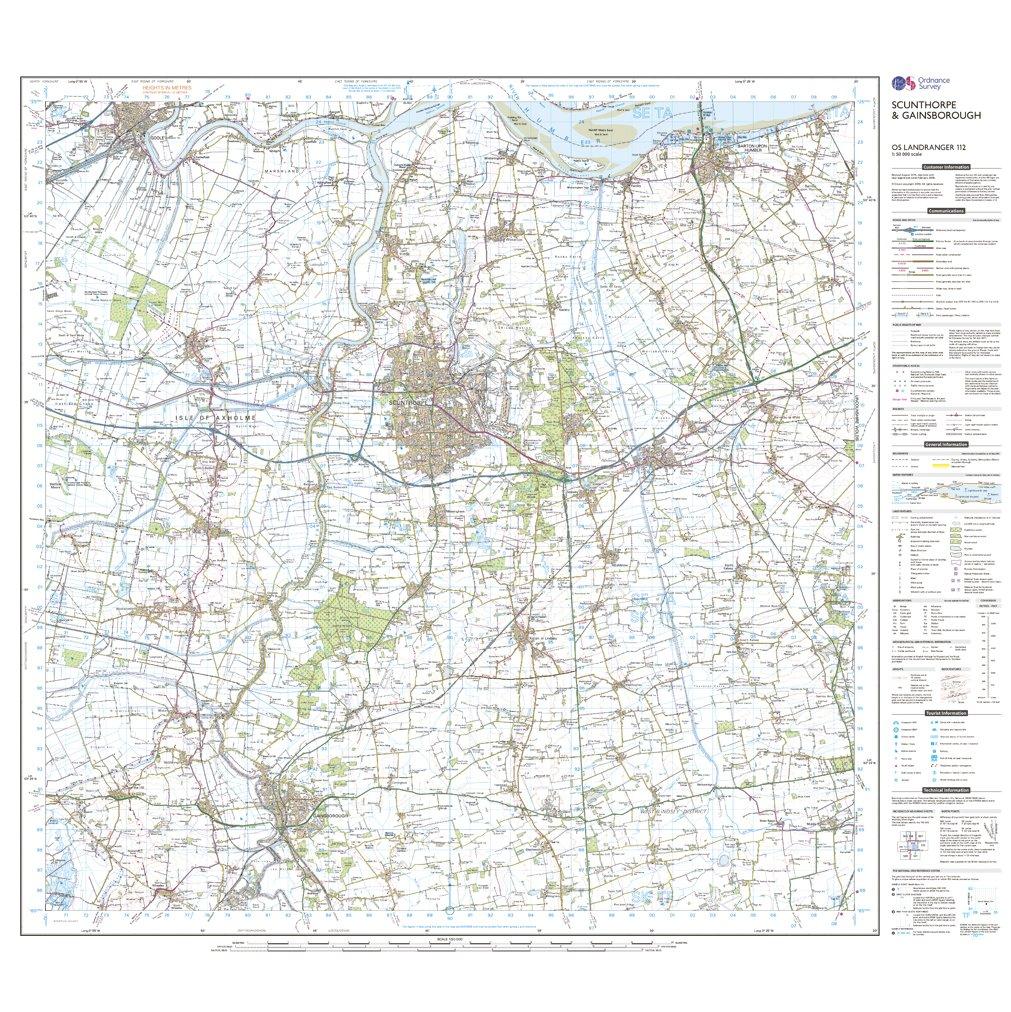 Landranger Active 112 Scunthorpe & Gainsborough Map With Digital Version