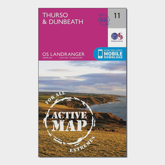 Landranger Active 11 Thurso & Dunbeath Map With Digital Version