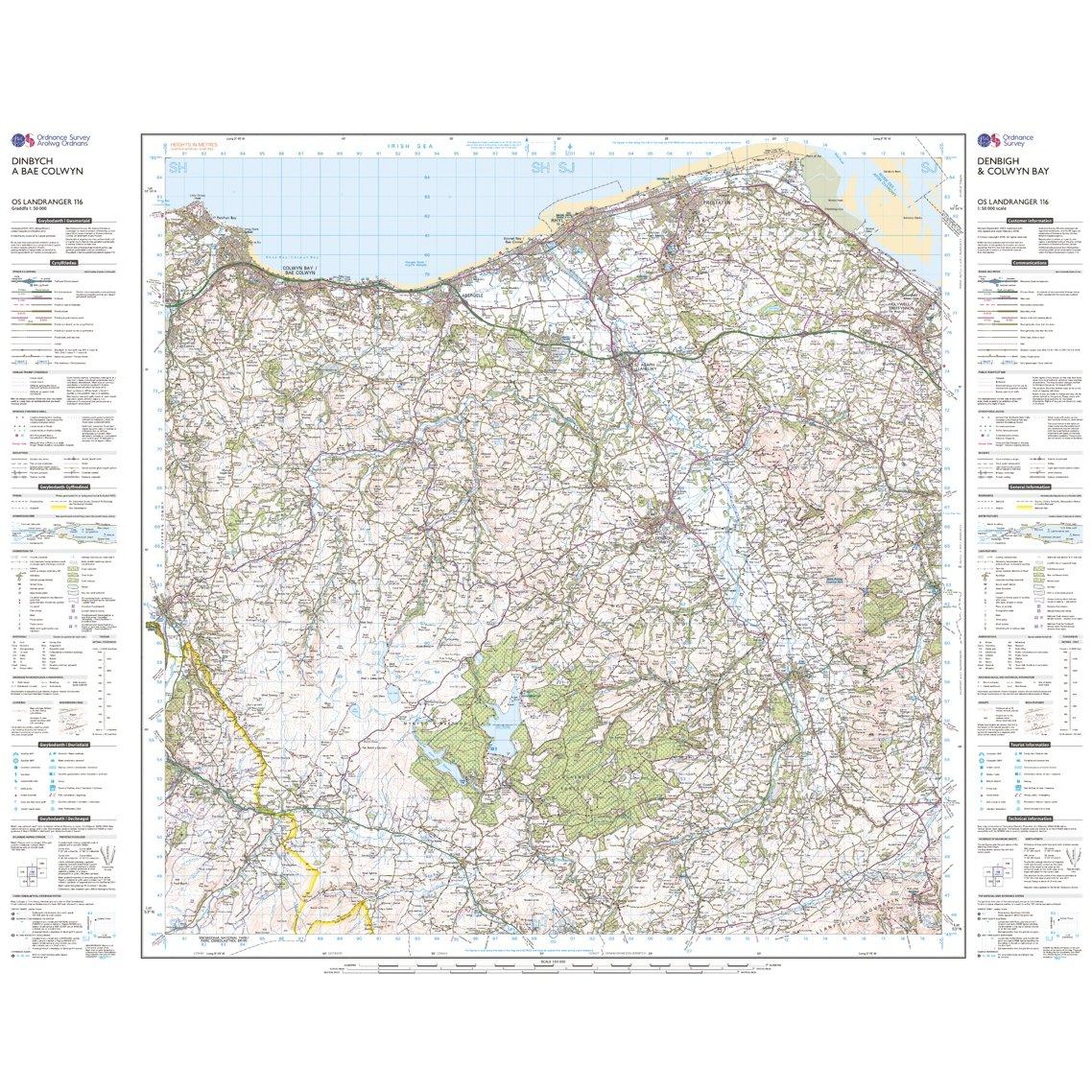 Landranger Active 116 Denbigh & Colwyn Bay Map With Digital Version