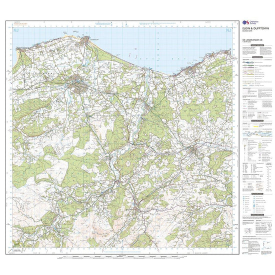 Landranger Active 28 Elgin, Dufftown, Buckie & Keith Map With Digital Version