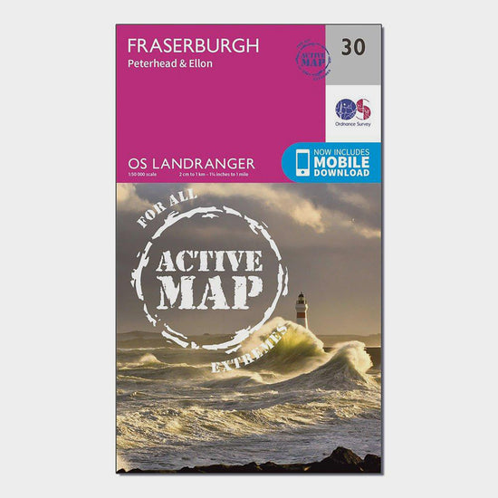Landranger Active 30 Fraserburgh, Peterhead & Ellon Map With Digital Version