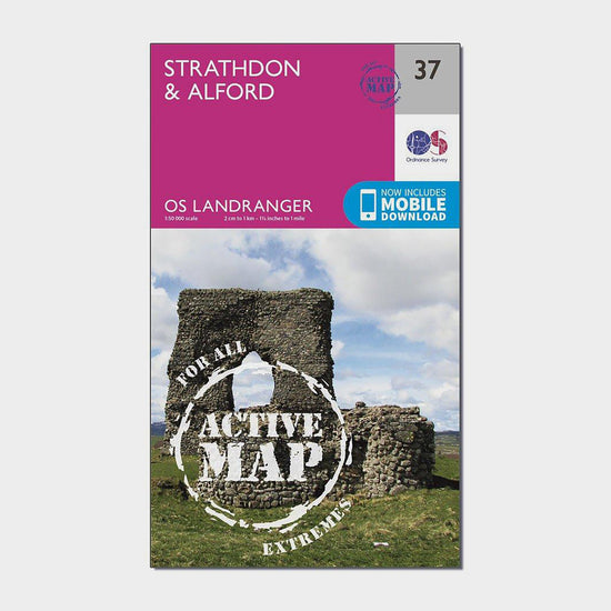 Landranger Active 37 Strathdon & Alford Map With Digital Version