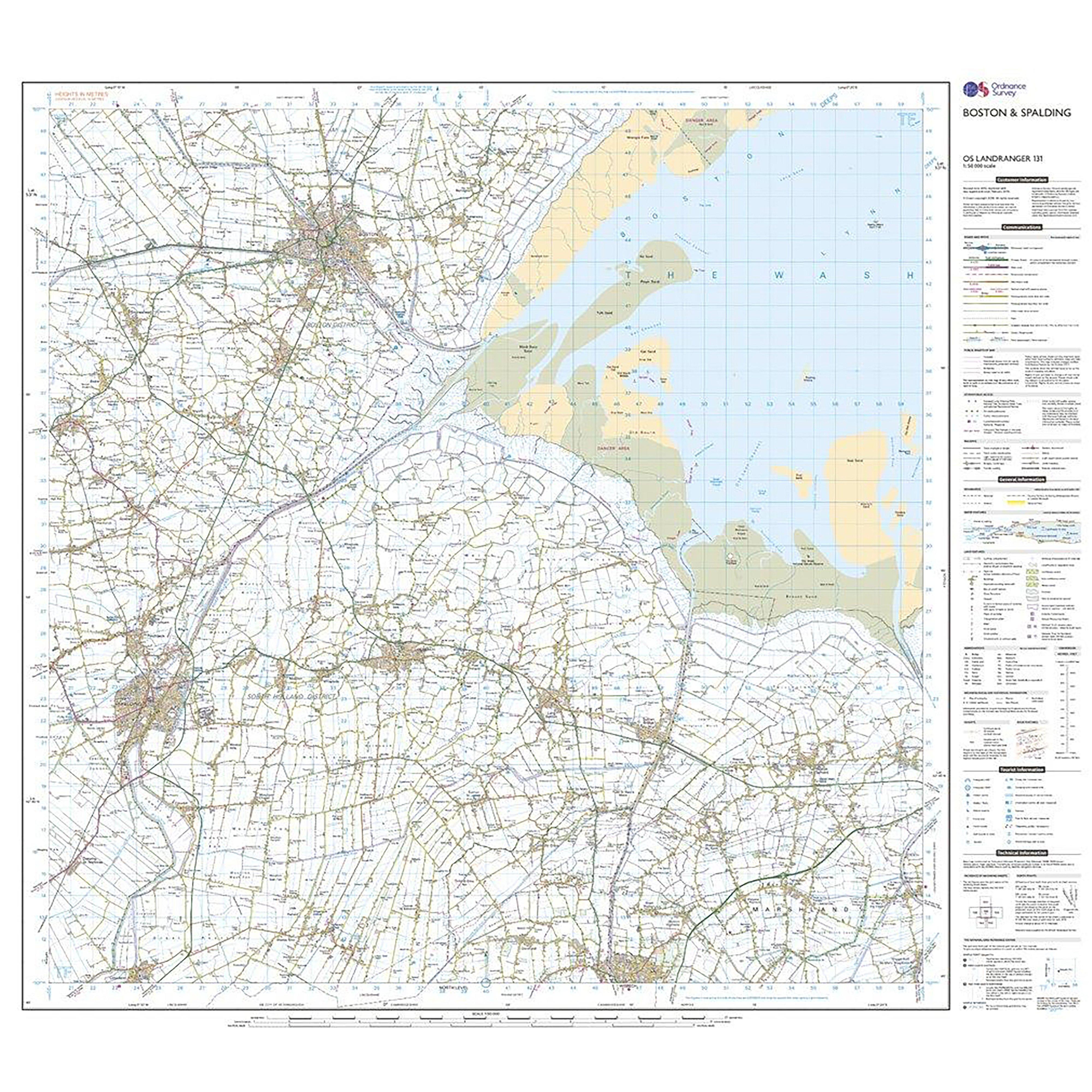 Landranger Active 131 Boston & Spalding Map With Digital Version