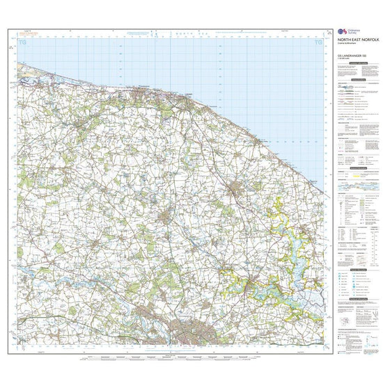 Landranger Active 133 North East Norfolk, Cromer & Wroxham Fakenham Map With Digital Version