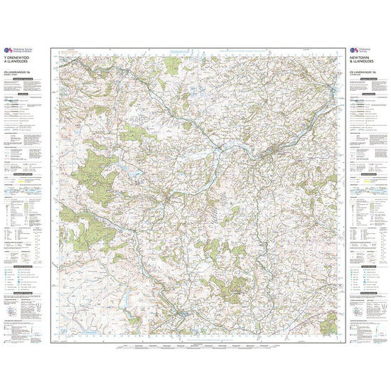 Landranger Active 136 Newtown & Llanidloes Map With Digital Version