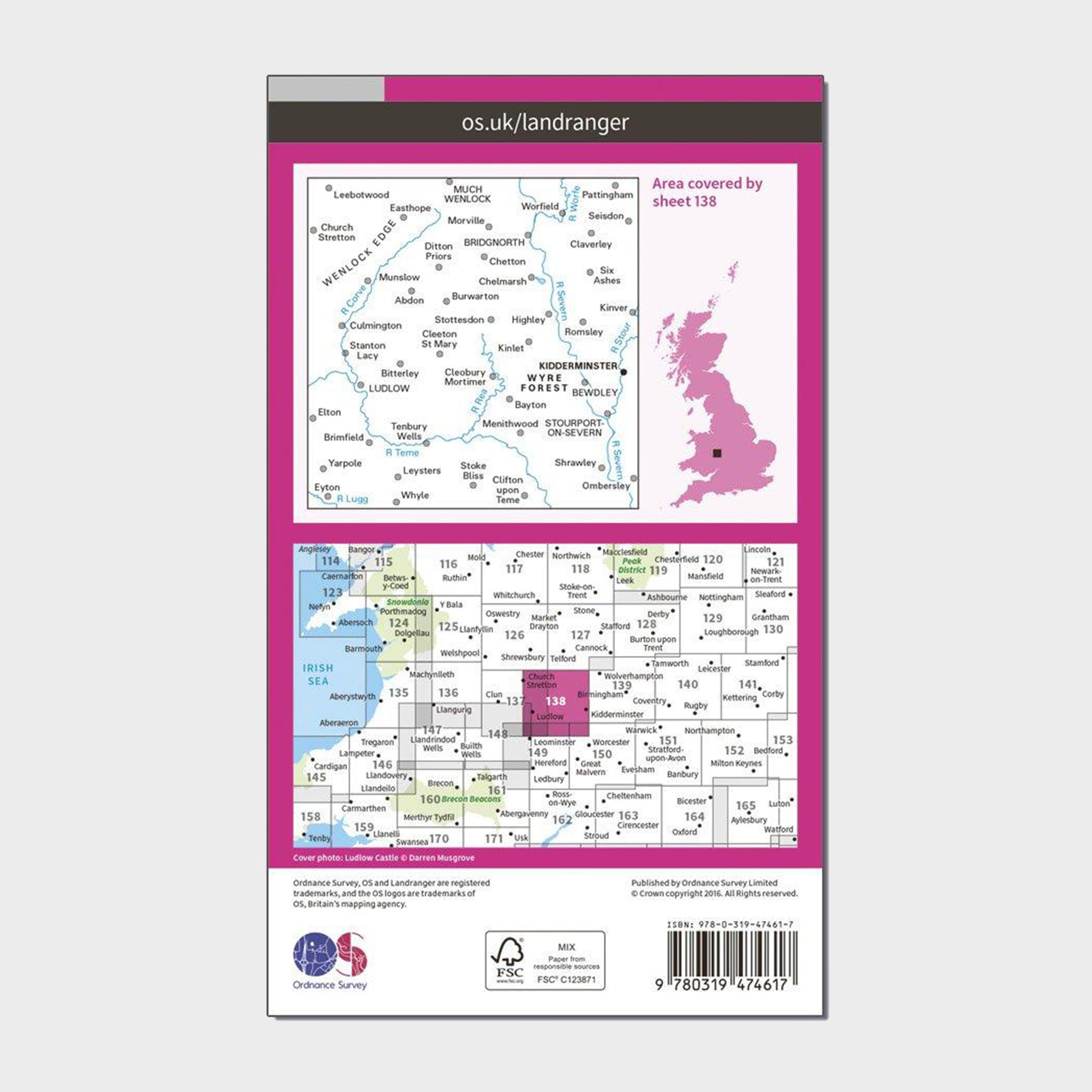 Landranger Active 138 Kidderminster & Wyre Forest Map With Digital Version