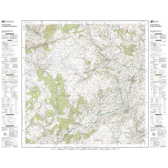 Landranger Active 147 Elan Valley & Builth Wells Map With Digital Version