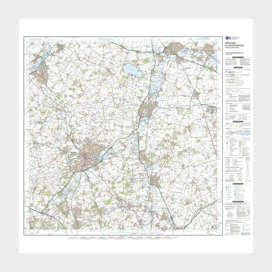 Landranger Active 153 Bedford, Huntingdon, St. Neots & Biggleswade Map With Digital Version